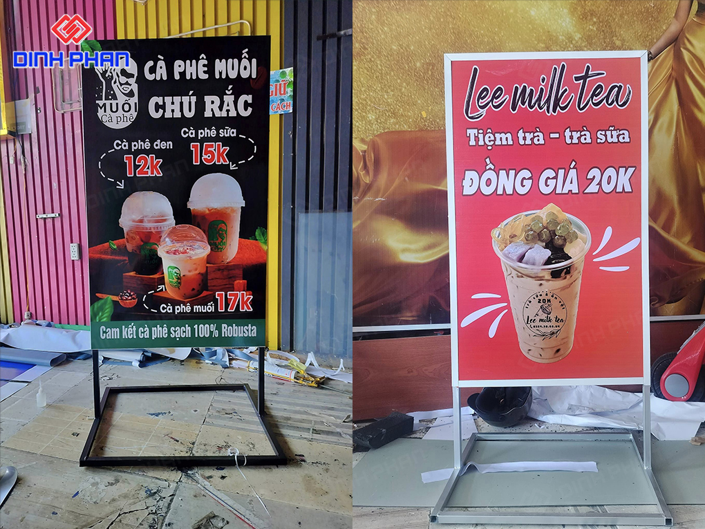 Bảng hiệu đứng quán cà phê tại Đắk Lắk