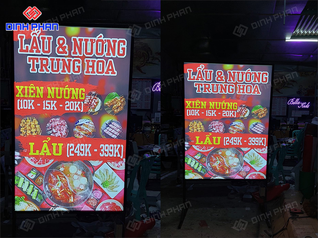Bảng hiệu đứng quán ăn tại Đắk Lắk