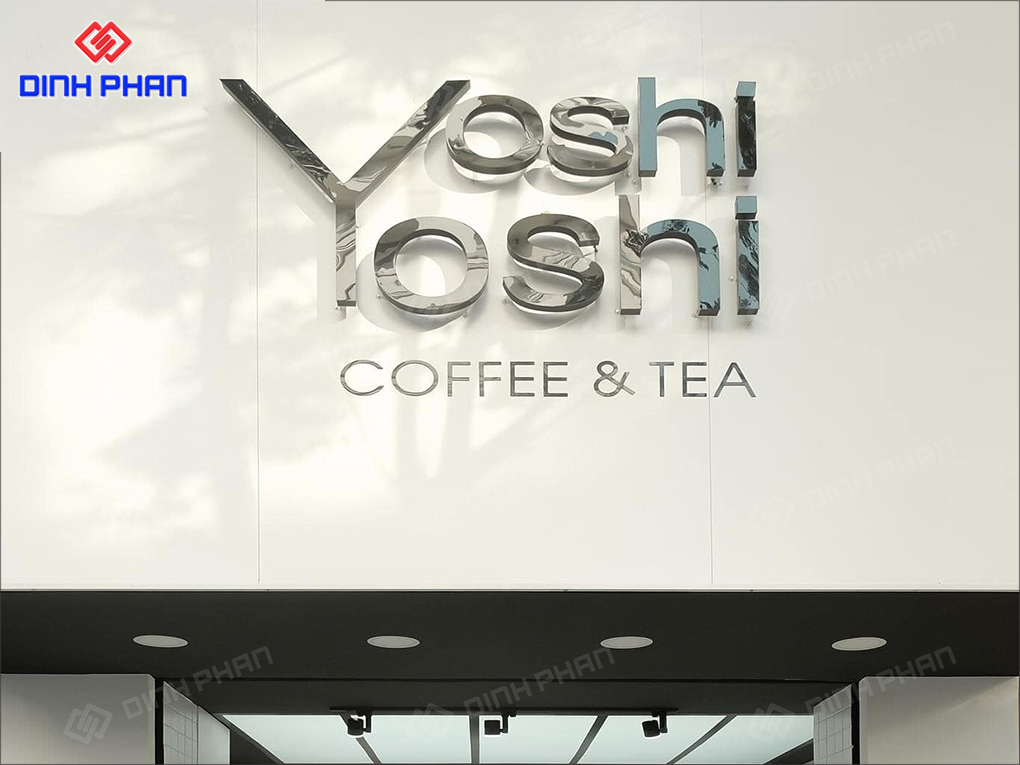 Bảng hiệu chữ inox Yoshi Yoshi
