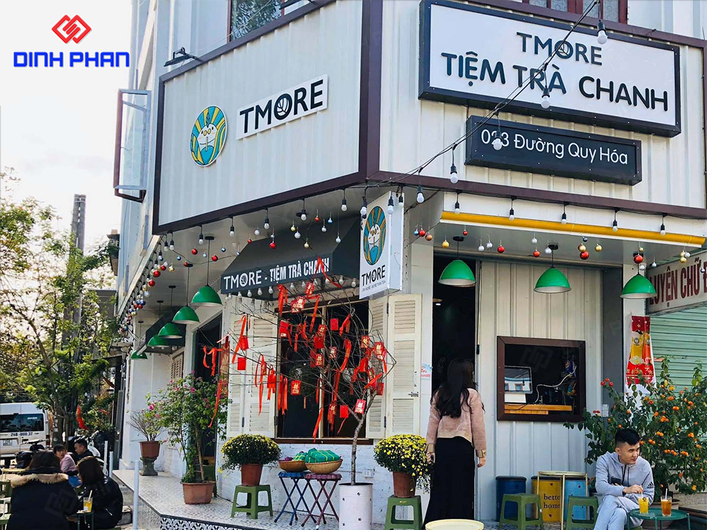 Bảng hiệu tiệm trà chanh Tmore