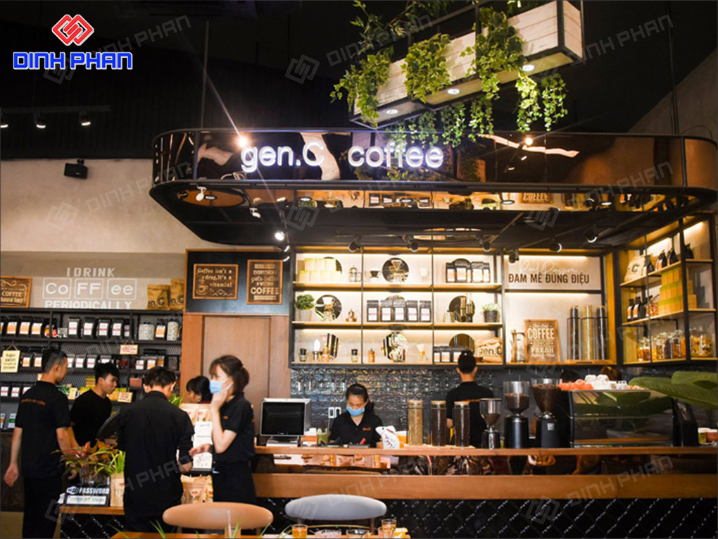 Bảng hiệu quán cà phê Gen.C Coffee tại Buôn Ma Thuột