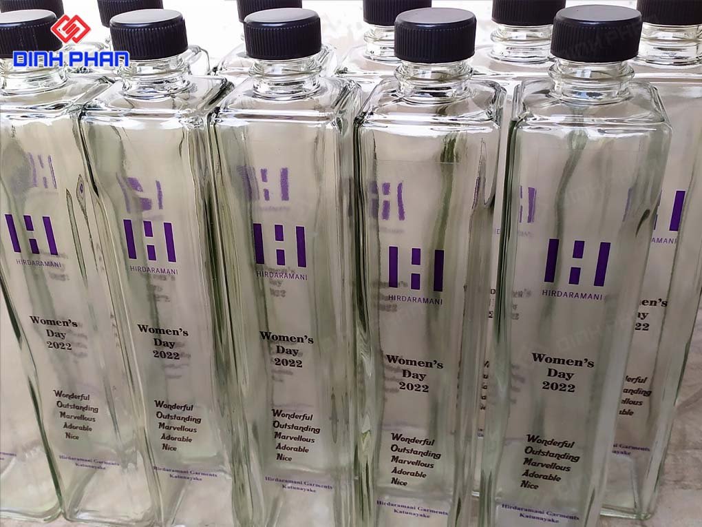 Tem, nhãn dán lên chai thủy tinh in UV DTF