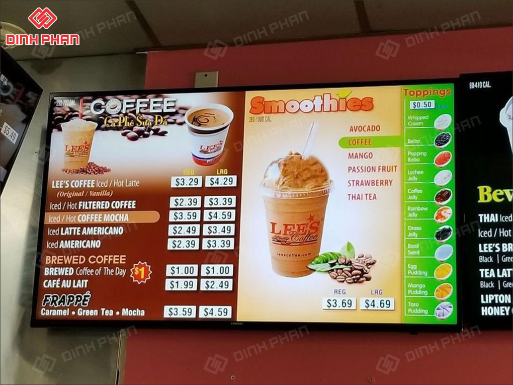 In UV menu quán nước tại Buôn Ma Thuột