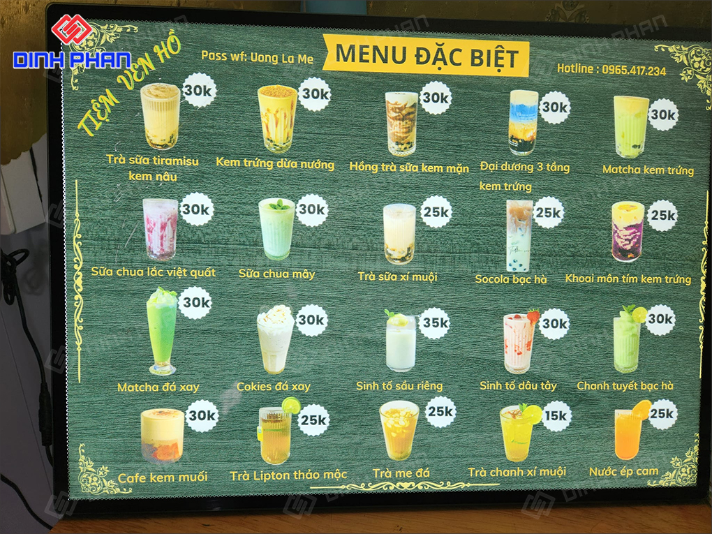 Tranh điện menu Buôn Ma Thuột