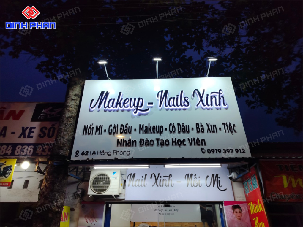 Thiết kế bảng hiệu tiệm nail tại BMT