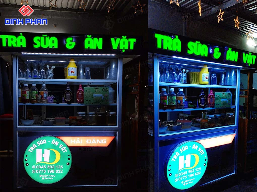 Bảng hiệu trà sữa Daklak