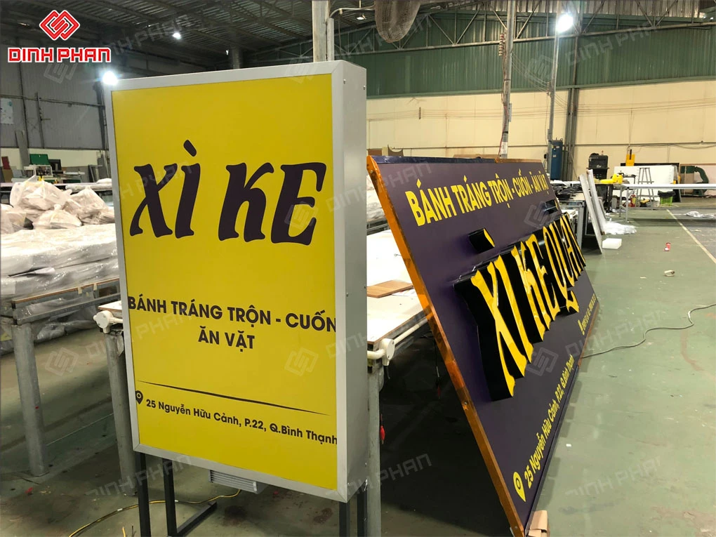 Bảng hiệu trà sữa Daklak