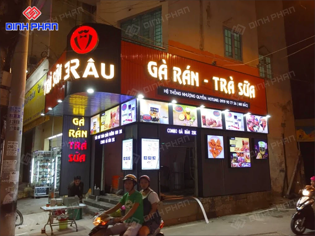 Bảng hiệu trà sữa Daklak