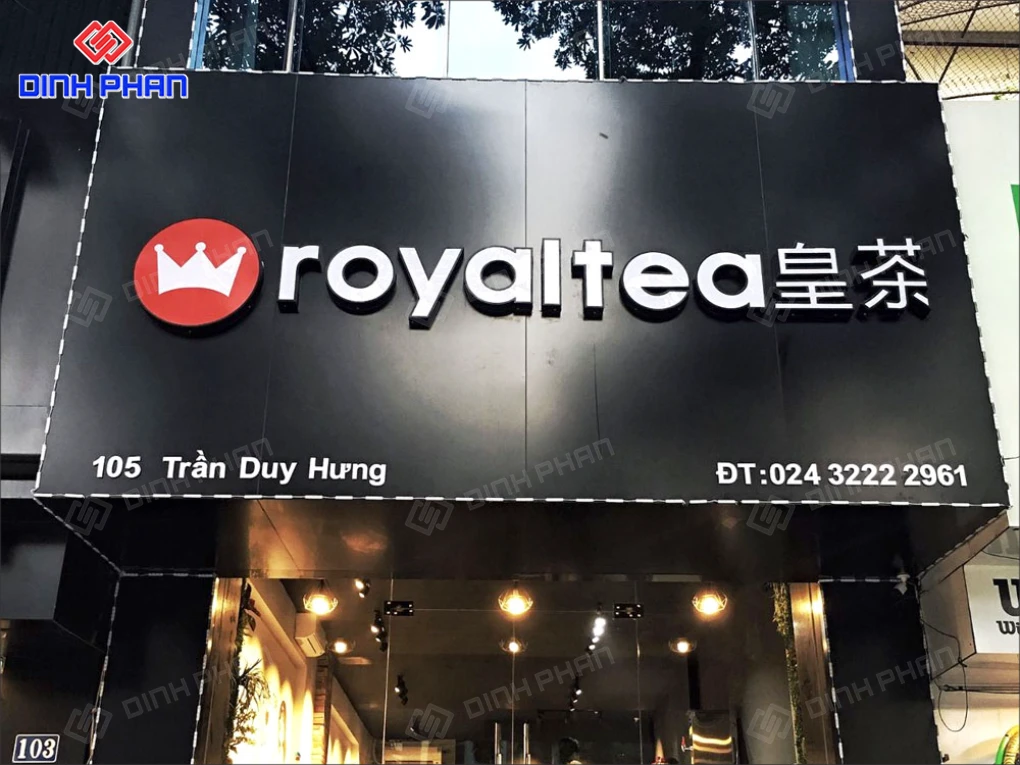 Bảng hiệu trà sữa Daklak