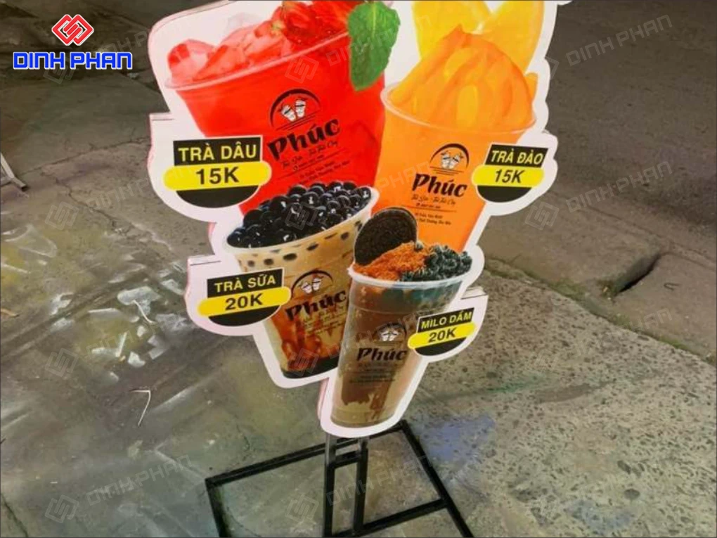 Bảng hiệu trà sữa Daklak