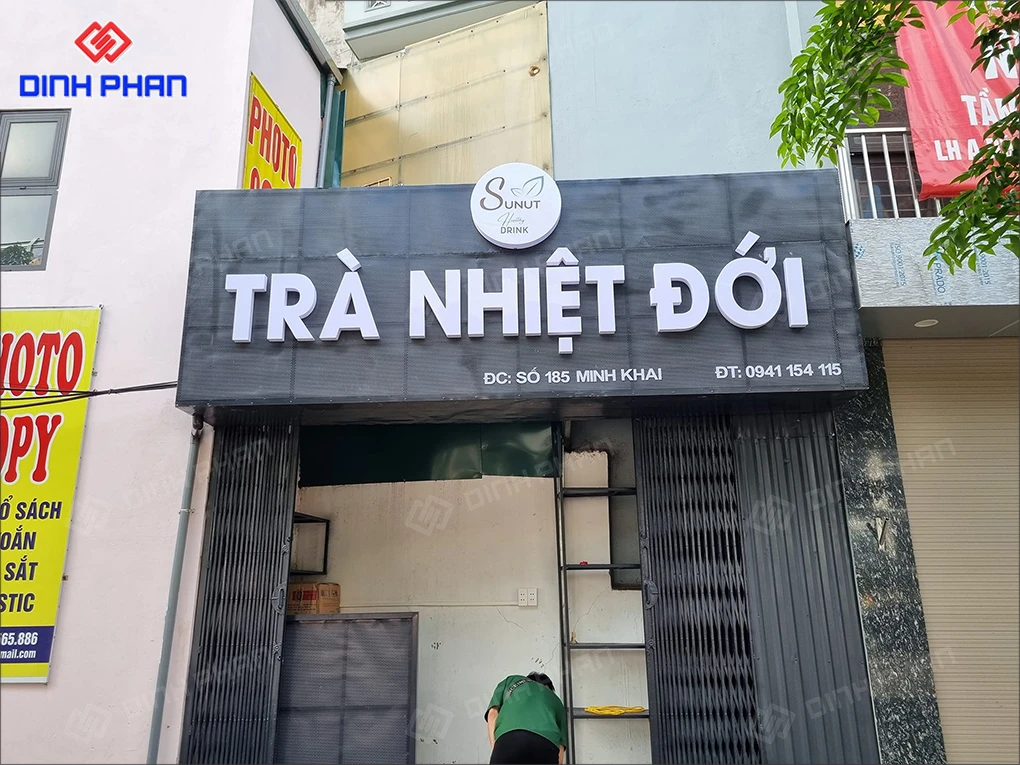 Bảng hiệu trà sữa Daklak