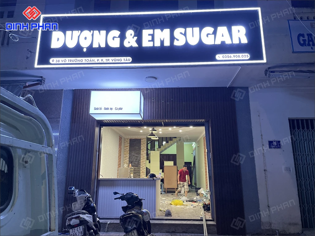 Bảng hiệu trà sữa Daklak