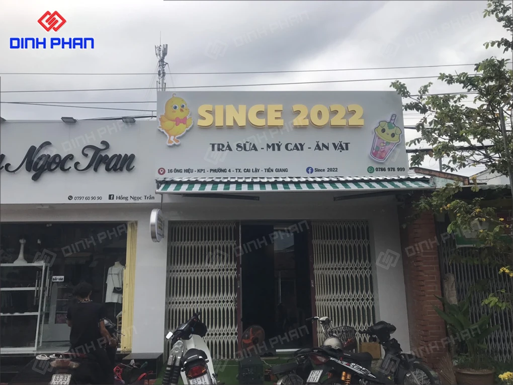 Bảng hiệu trà sữa Daklak