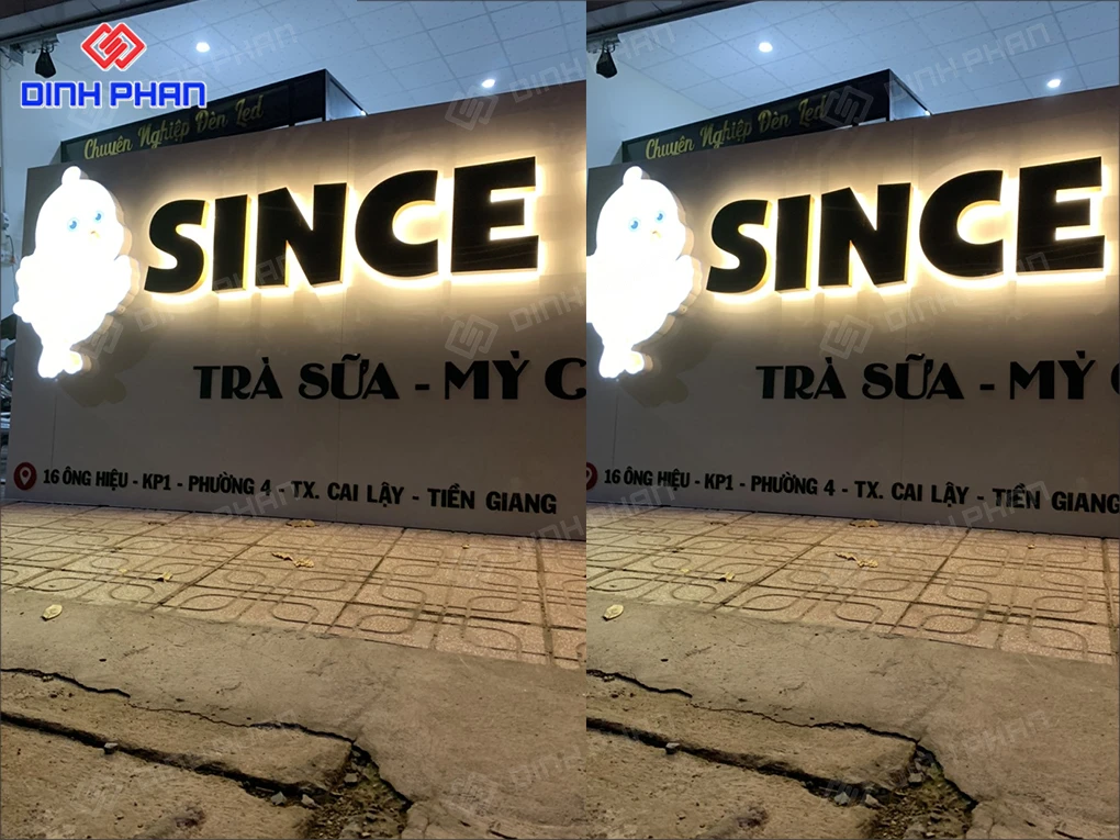 Bảng hiệu trà sữa Daklak