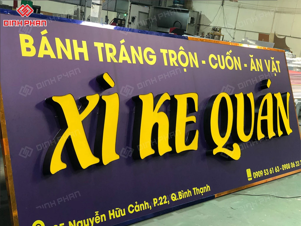 Bảng hiệu trà sữa Daklak