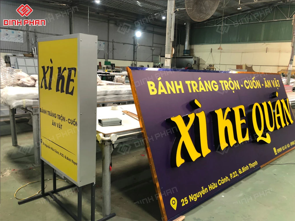 Bảng hiệu trà sữa Daklak