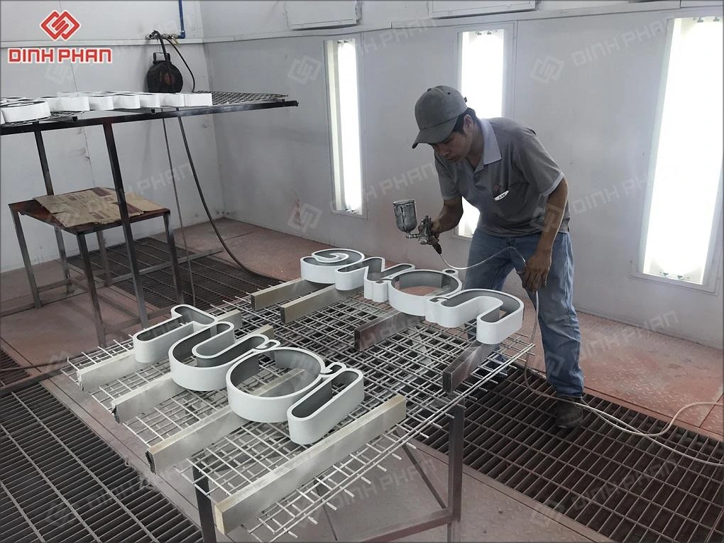 Chữ inox sơn hấp nhiệt BMT