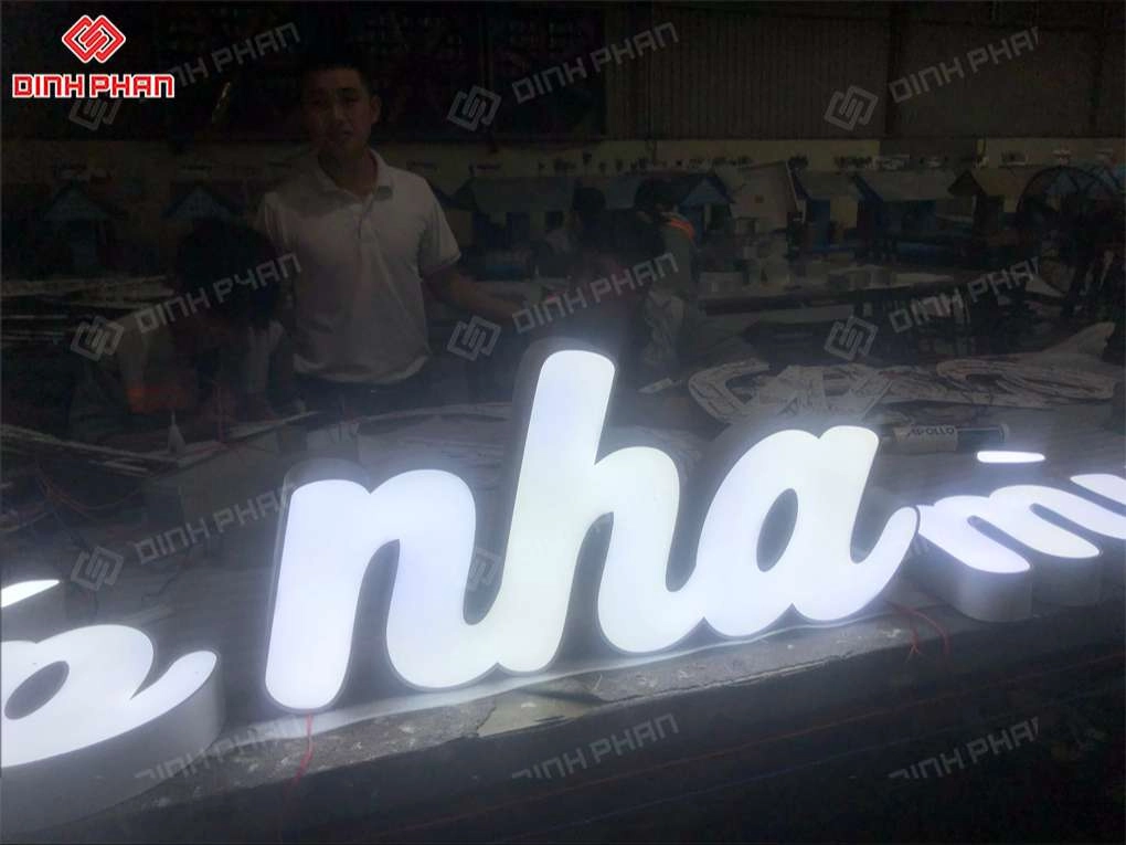 Chữ inox sơn hấp nhiệt BMT