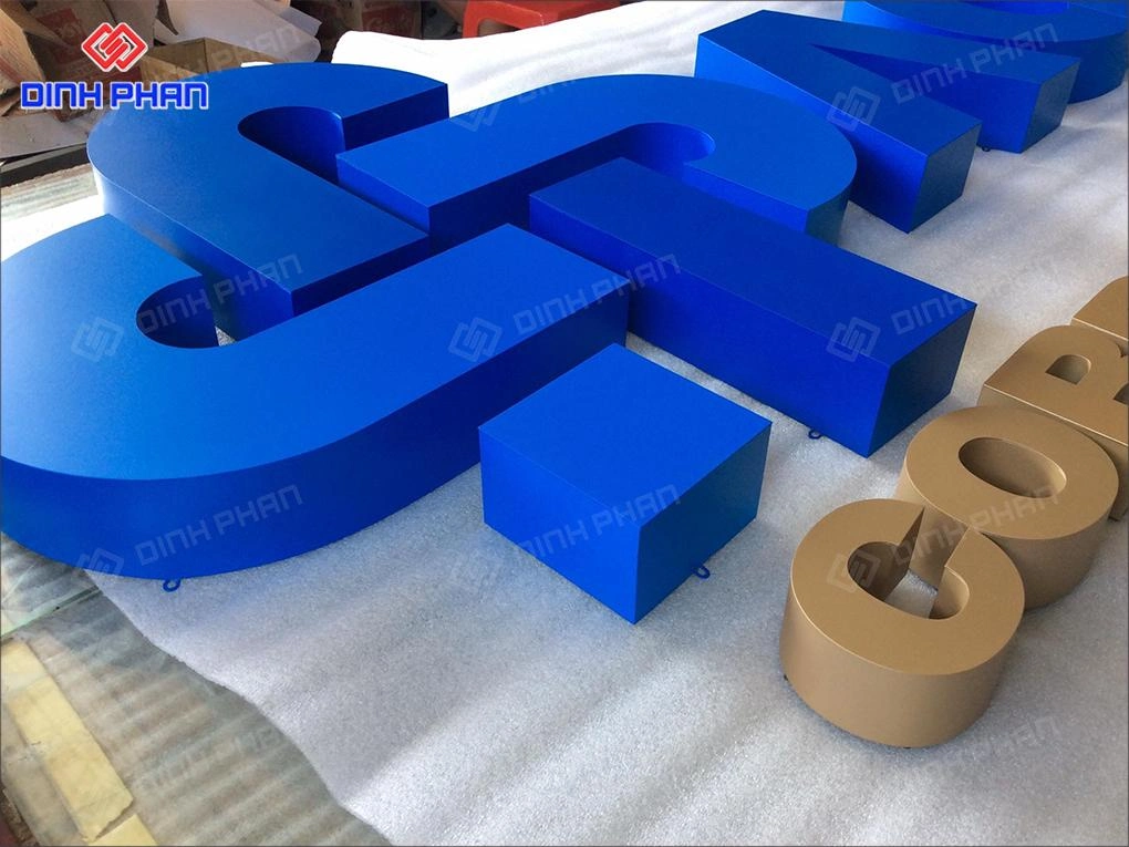 Chữ inox sơn hấp nhiệt BMT