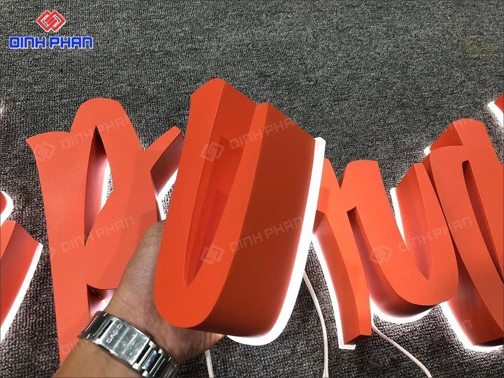 Chữ inox sơn hấp nhiệt BMT