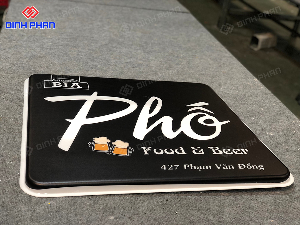 In UV mica Gia Lai màu đẹp, giá tốt, mọi kiểu dáng Bảng hiệu quán cà phê