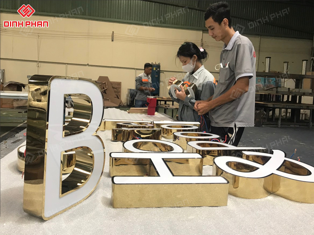 Làm chữ inox Phú Yên giá rẻ, bền đẹp Gia công chữ inox tại xưởng