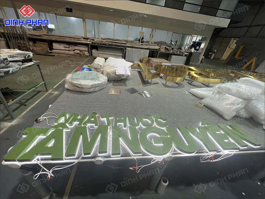 Làm chữ inox Phú Yên giá rẻ, bền đẹp Bộ chữ inox sơn nhà thuốc