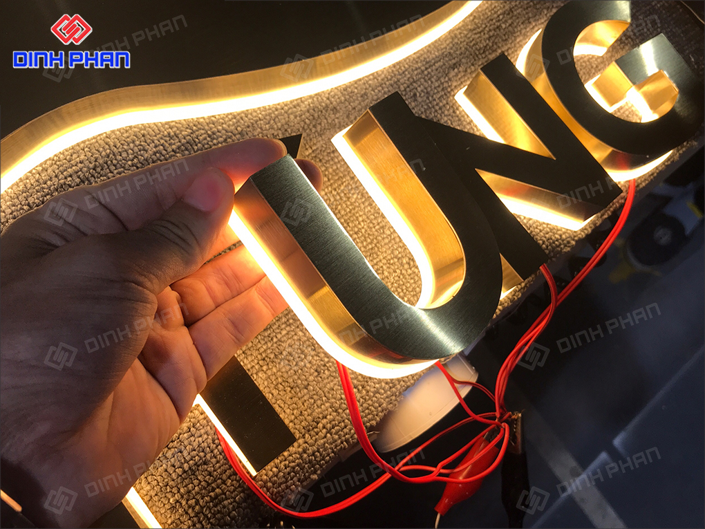 Thi công chữ inox đèn LED tại Daklak chuyên nghiệp, giá rẻ Thi công chữ inox đèn LED tại Daklak