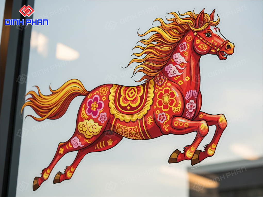 Decal Tết dán kính Daklak