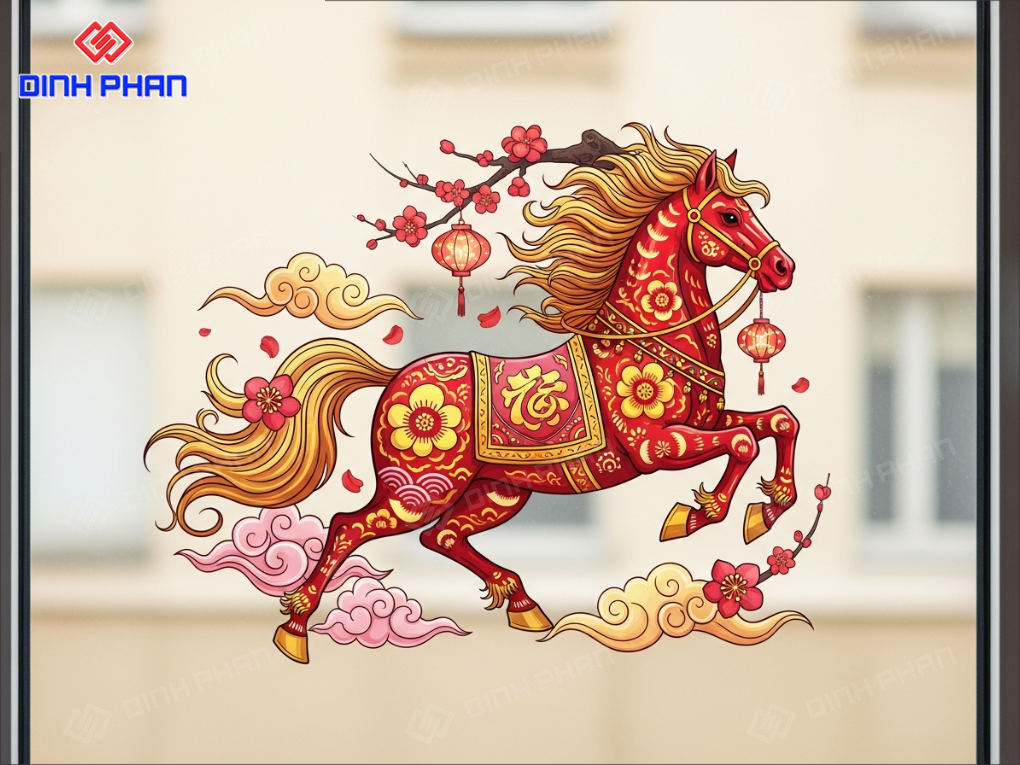 Decal Tết dán kính Daklak