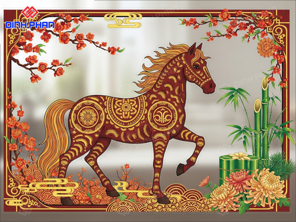 Decal Tết dán kính Daklak