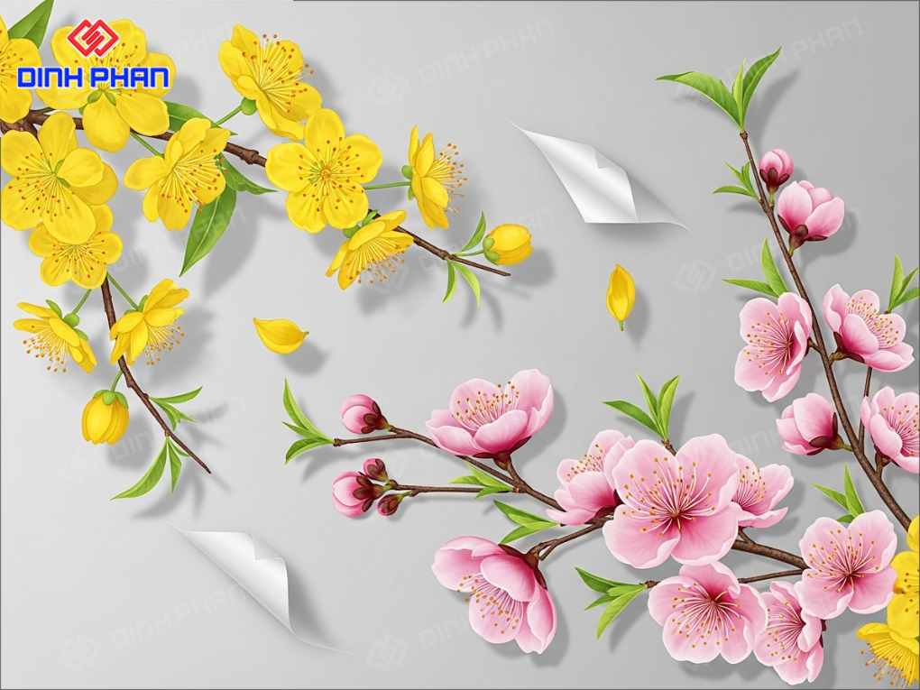 Decal Tết dán tường BMT