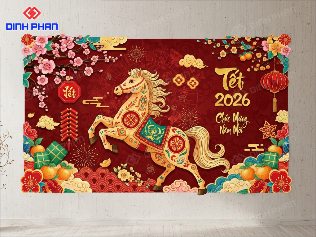 Decal Tết dán tường BMT