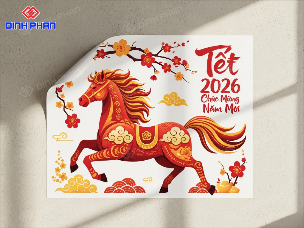 Decal Tết dán tường BMT
