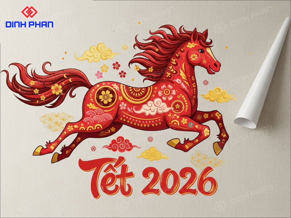 Decal Tết dán tường BMT