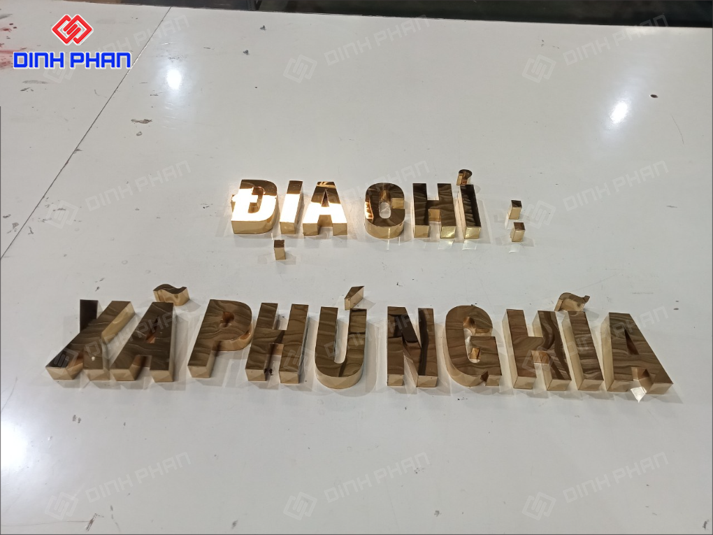 Gia công chữ inox Khánh Hòa sang trọng, bền đẹp Gia công chữ inox Khánh Hòa