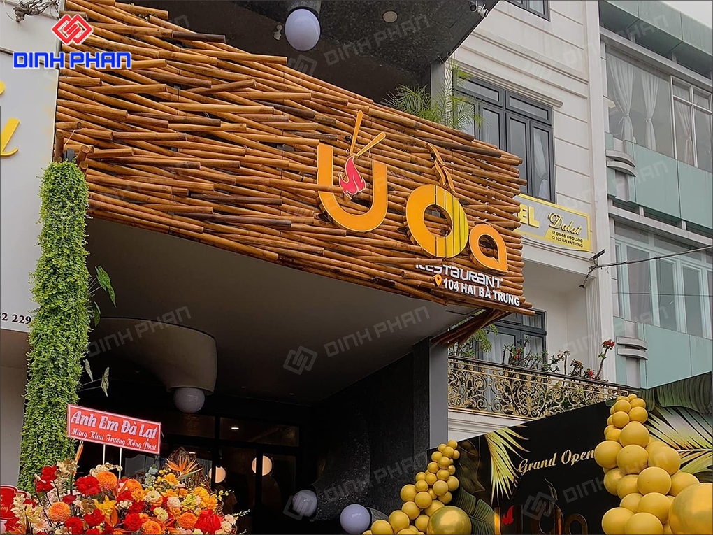 Gia công chữ inox Lâm Đồng làm bảng hiệu cao cấp Bảng hiệu quán ăn