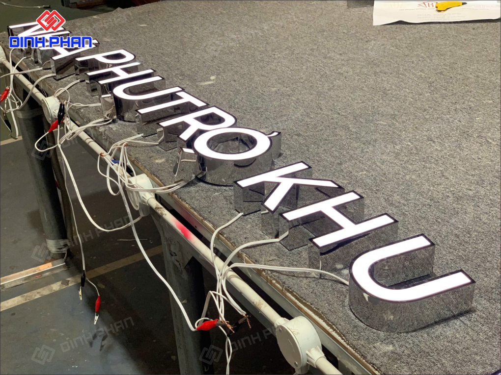 Địa chỉ gia công chữ inox sáng chân đèn LED ở BMT giá rẻ Gia công chữ inox sáng chân đèn led ở BMT