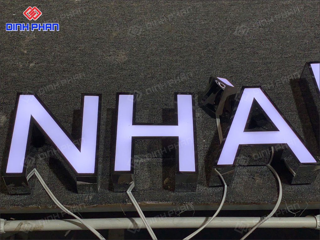 Địa chỉ gia công chữ inox sáng chân đèn LED ở BMT giá rẻ Gia công chữ inox sáng chân đèn led ở BMT