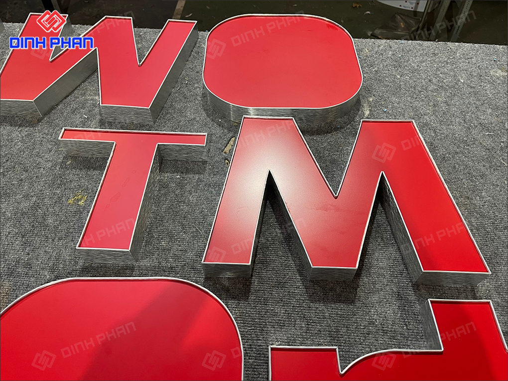 Gia công chữ nhôm Khánh Hòa bền đẹp, giá tốt Chữ nhôm mặt mica
