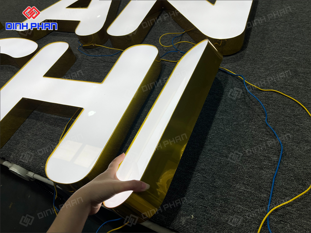 Gia công chữ nhôm Nha Trang bền đẹp, chất lượng cao Chữ nhôm LED