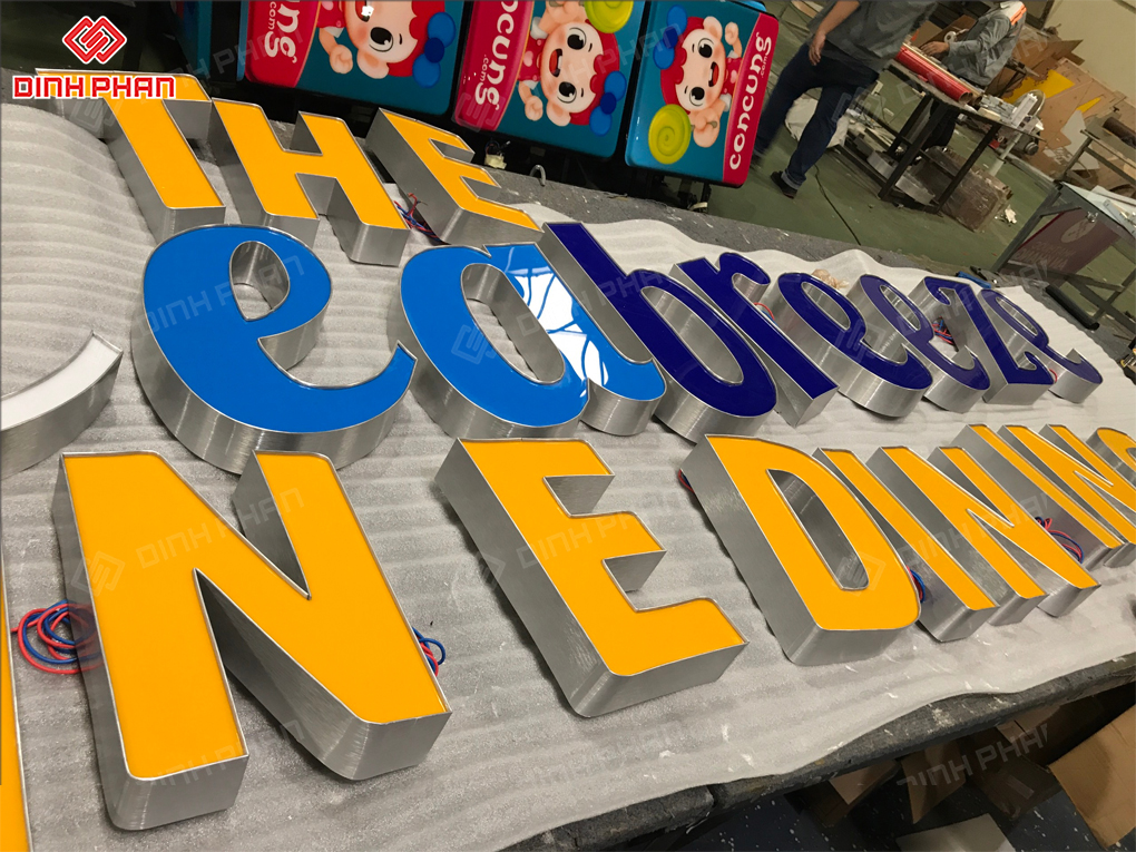 Gia công chữ nhôm Nha Trang bền đẹp, chất lượng cao Gia công chữ nhôm