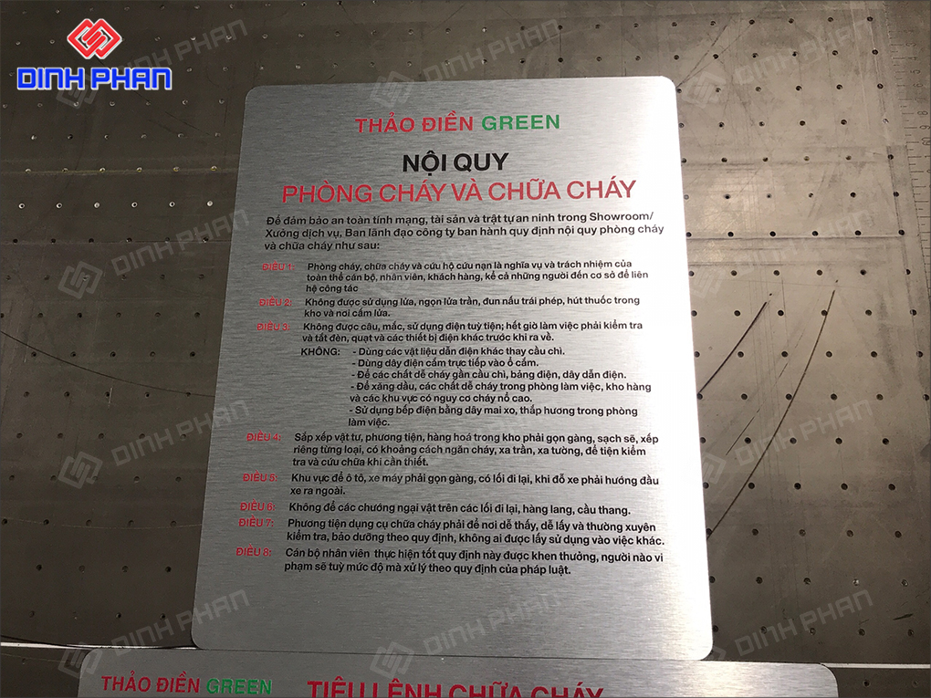 In UV alu Phú Yên sang trọng, bền đẹp Bảng thông tin