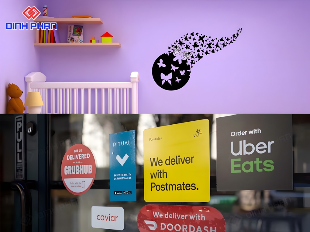 In UV decal Lâm Đồng hiện đại, hiệu quả cho quảng cáo Dán tường và dán kính trang trí, quảng cáo