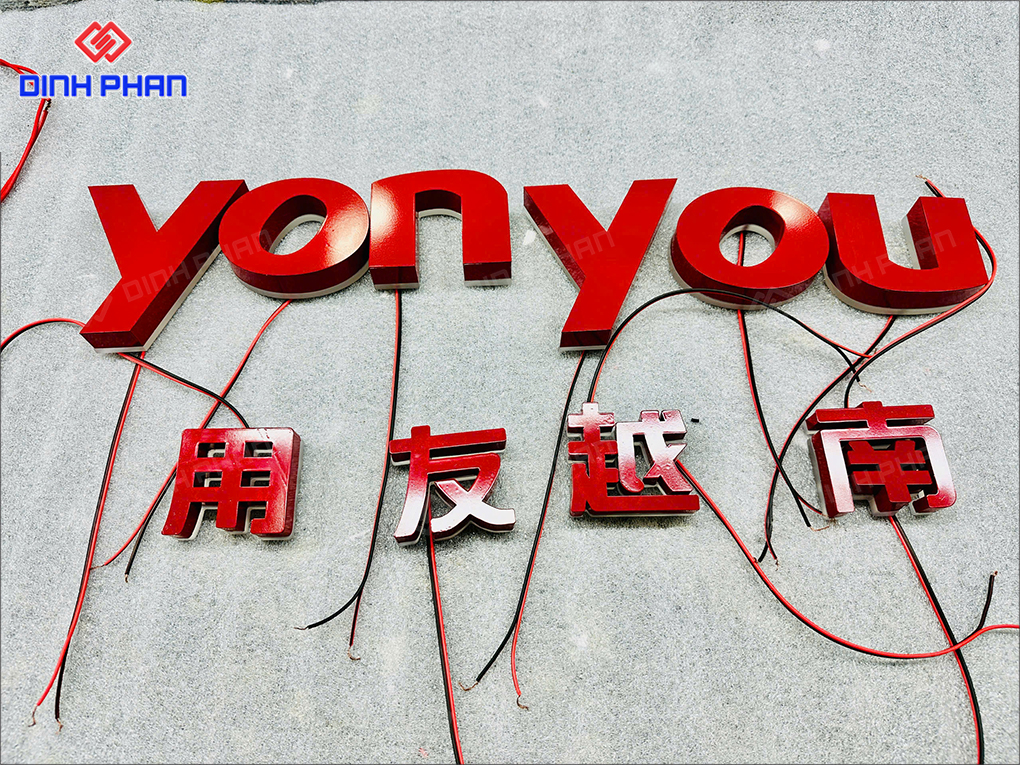 Làm chữ inox Đắk Nông chất lượng cao, giá tốt Bộ chữ dán trang trí văn phòng