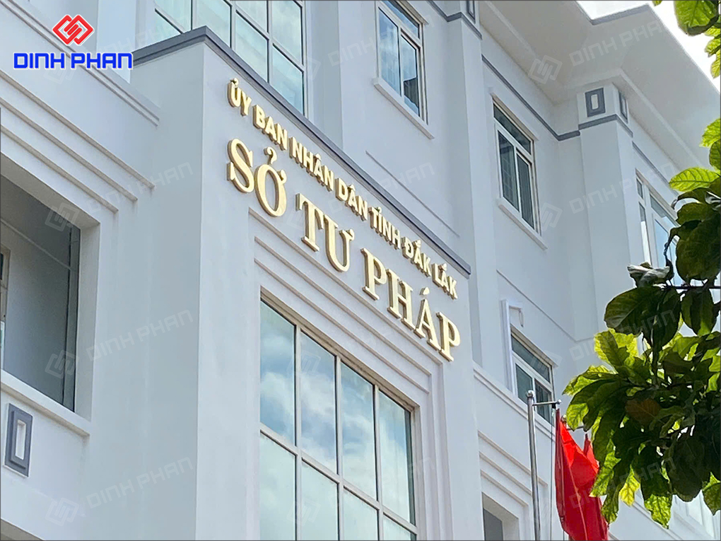 Làm chữ inox Đắk Nông chất lượng cao, giá tốt Bộ chữ Sở Tư Pháp