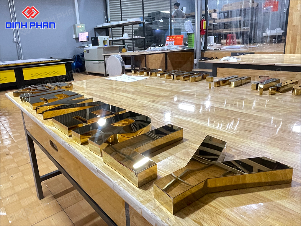 Làm chữ inox Đắk Nông chất lượng cao, giá tốt Chữ inox vàng gương