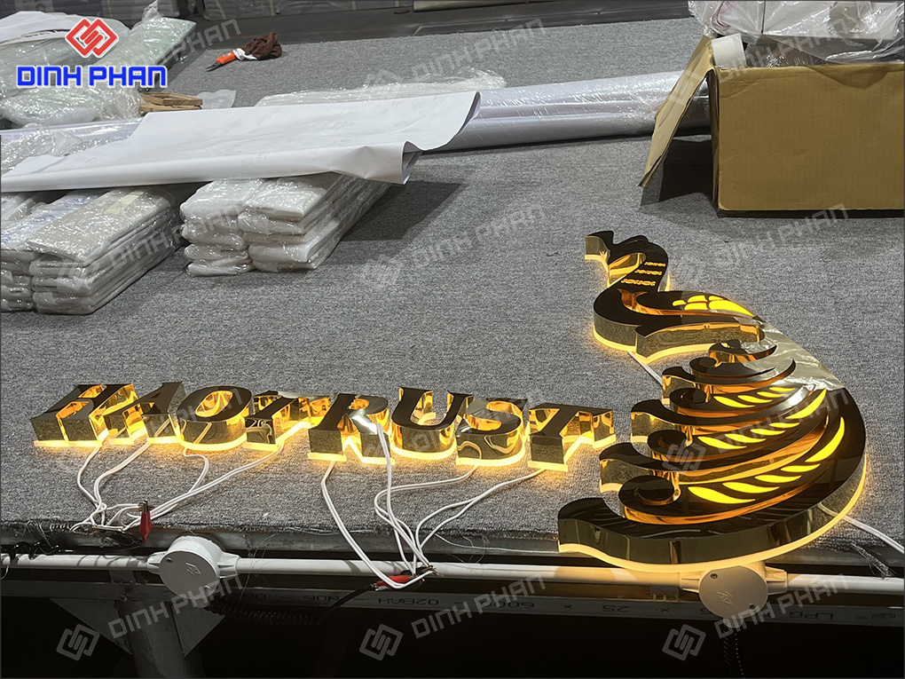 Làm chữ inox Lâm Đồng hiện đại, sang trọng Bảng hiệu cửa hàng