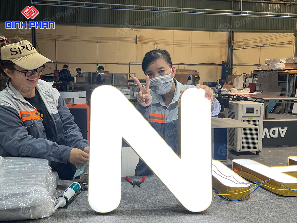 Gia công chữ nhôm tại xưởng