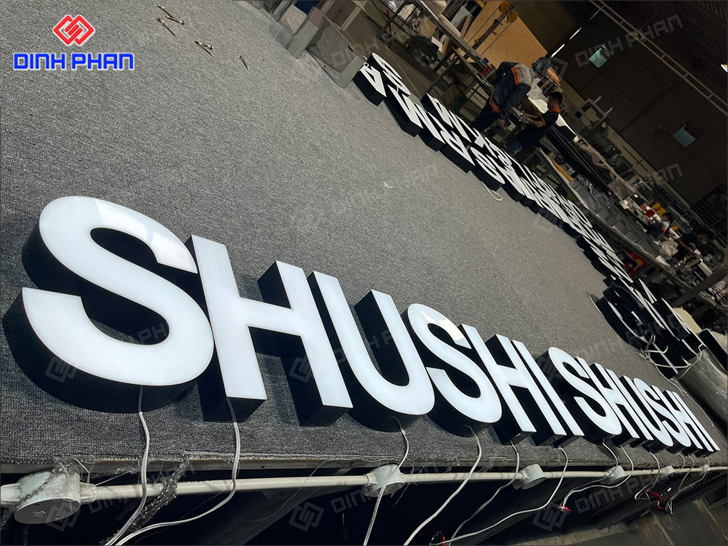 Chữ nhôm sáng mặt 